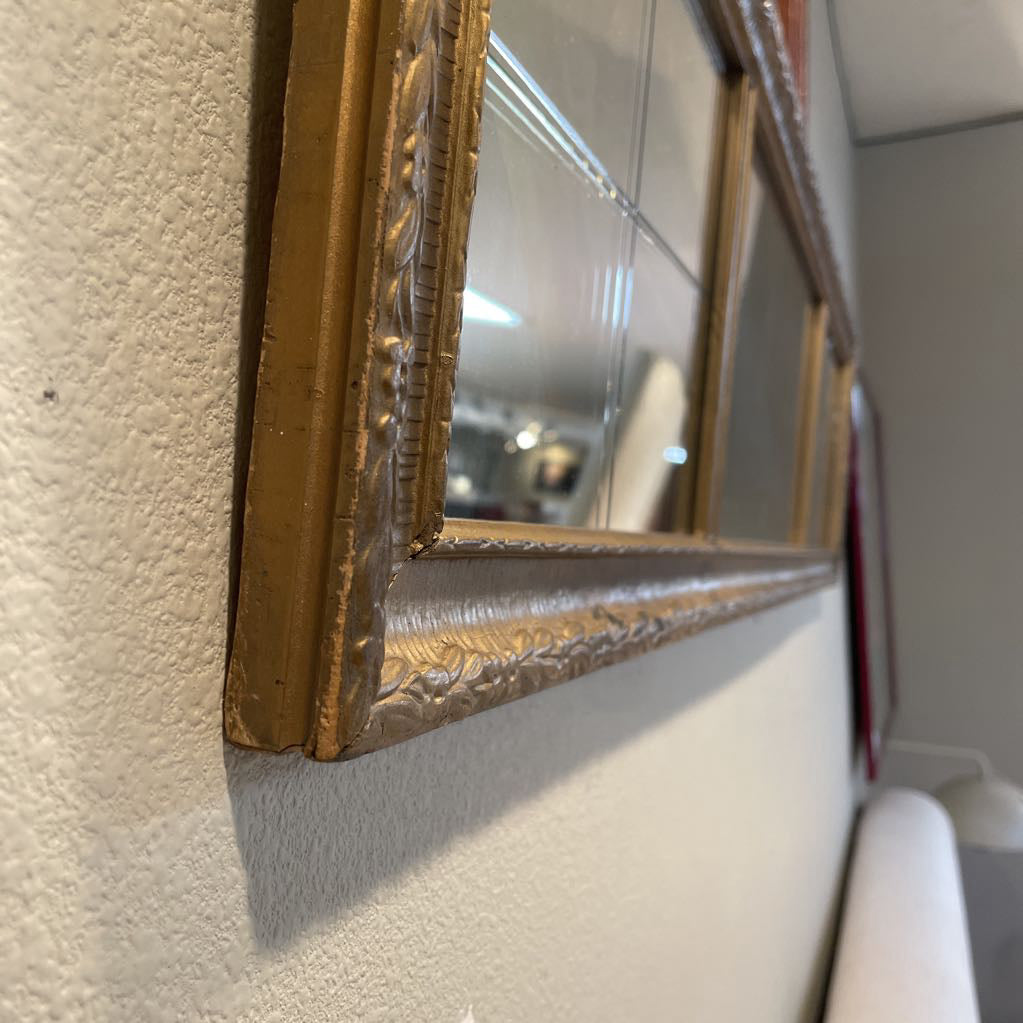 Long, Narrow 3 Panel Mirror, Framed