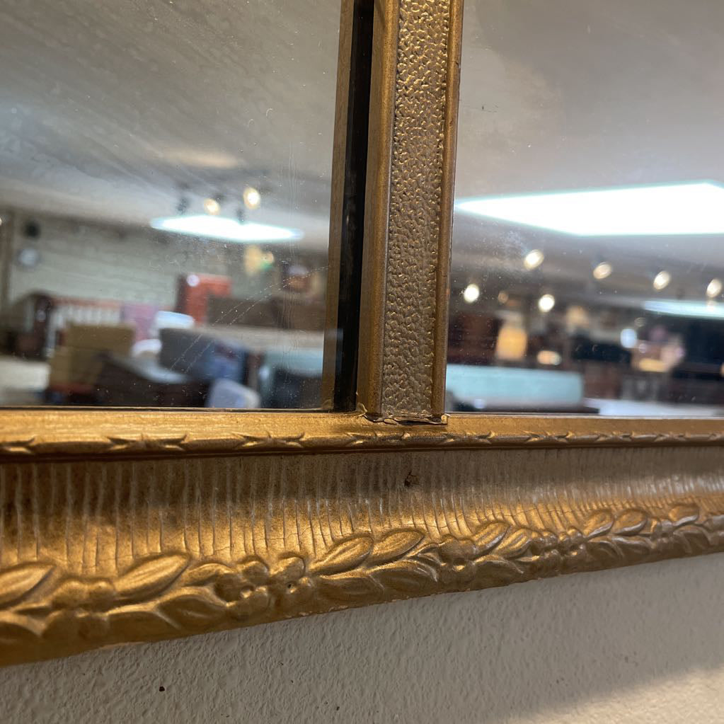 Long, Narrow 3 Panel Mirror, Framed