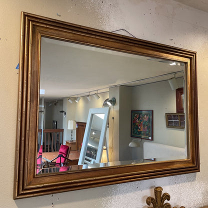 Large Beveled Mirror in Gold & Copper Colored Frame