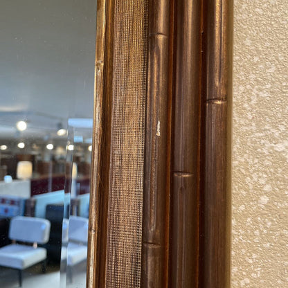 Large Beveled Mirror in Gold & Copper Colored Frame