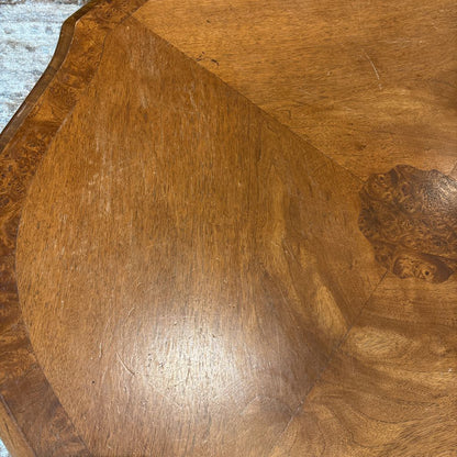 Vintage Traditional Style Burlwood Coffee Table