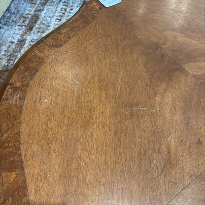 Vintage Traditional Style Burlwood Coffee Table