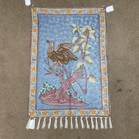 Kashmir Hand Embroidered Canvas Backed Tapestry UNIQUE FINDS