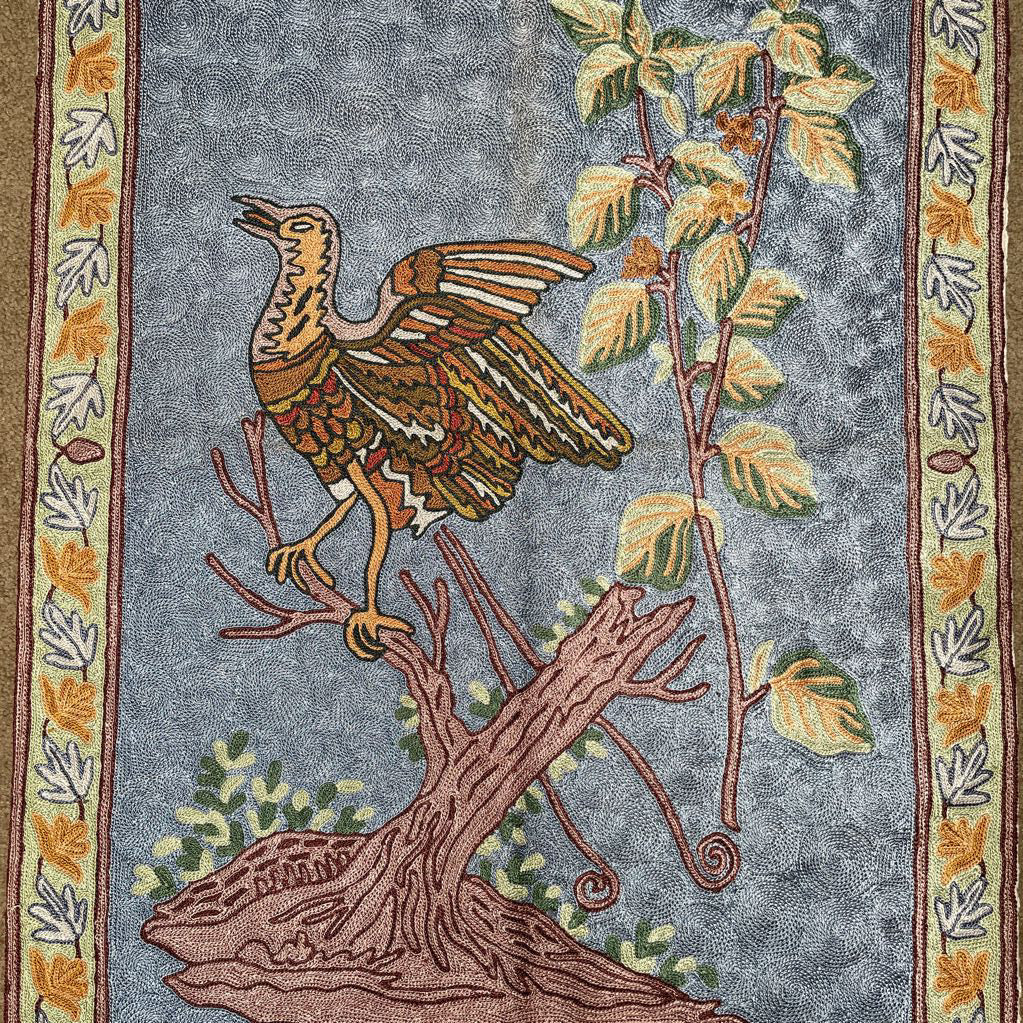 Kashmir Hand Embroidered Canvas Backed Tapestry