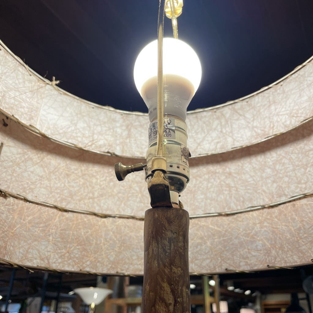 Floor Lamp with Tripod Tree Base and Glass Shelf