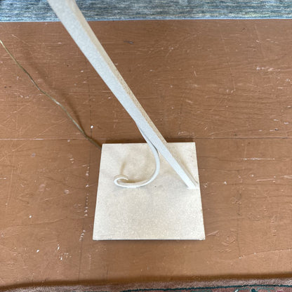 Curvy Cream Torchier Floor Lamp