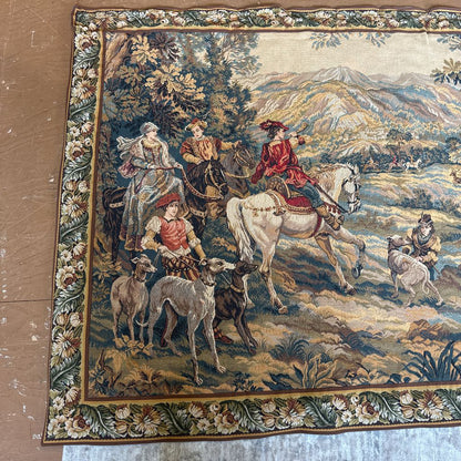 XL Hunting Scene Needlepoint Tapestry