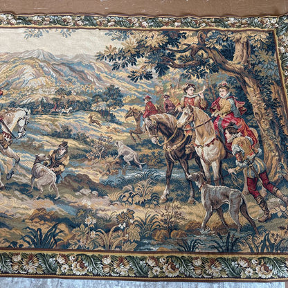 XL Hunting Scene Needlepoint Tapestry