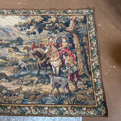 XL Hunting Scene Needlepoint Tapestry