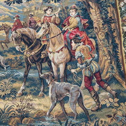 XL Hunting Scene Needlepoint Tapestry