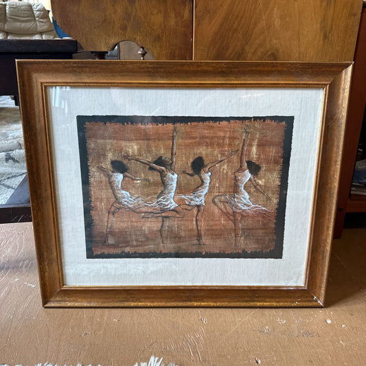 Copper Framed Ballerina Print ART