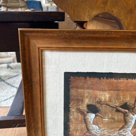 Copper Framed Ballerina Print ART