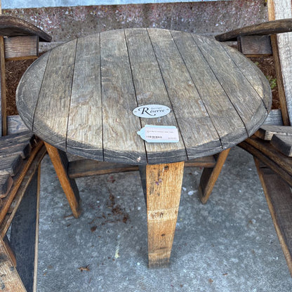 Wine Barrel Outdoor Side Table