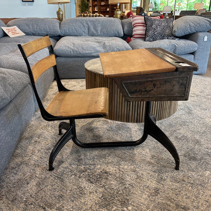 Vintage Metal Child's Desk w/ Seat