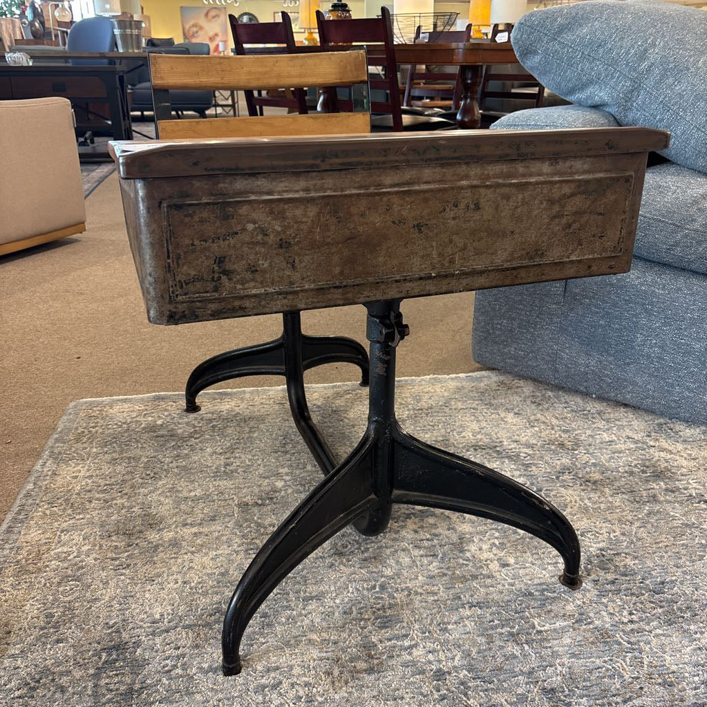 Vintage Metal Child's Desk w/ Seat