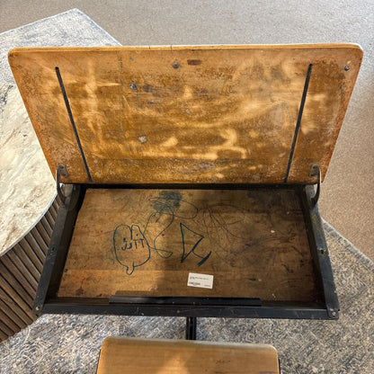 Vintage Metal Child's Desk w/ Seat