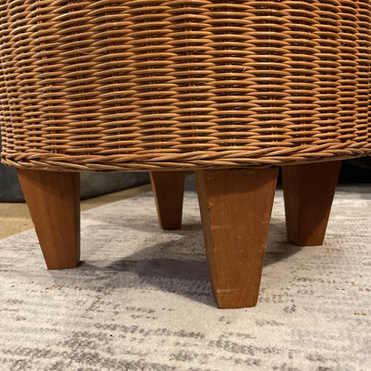 Woven Round Wicker Stool