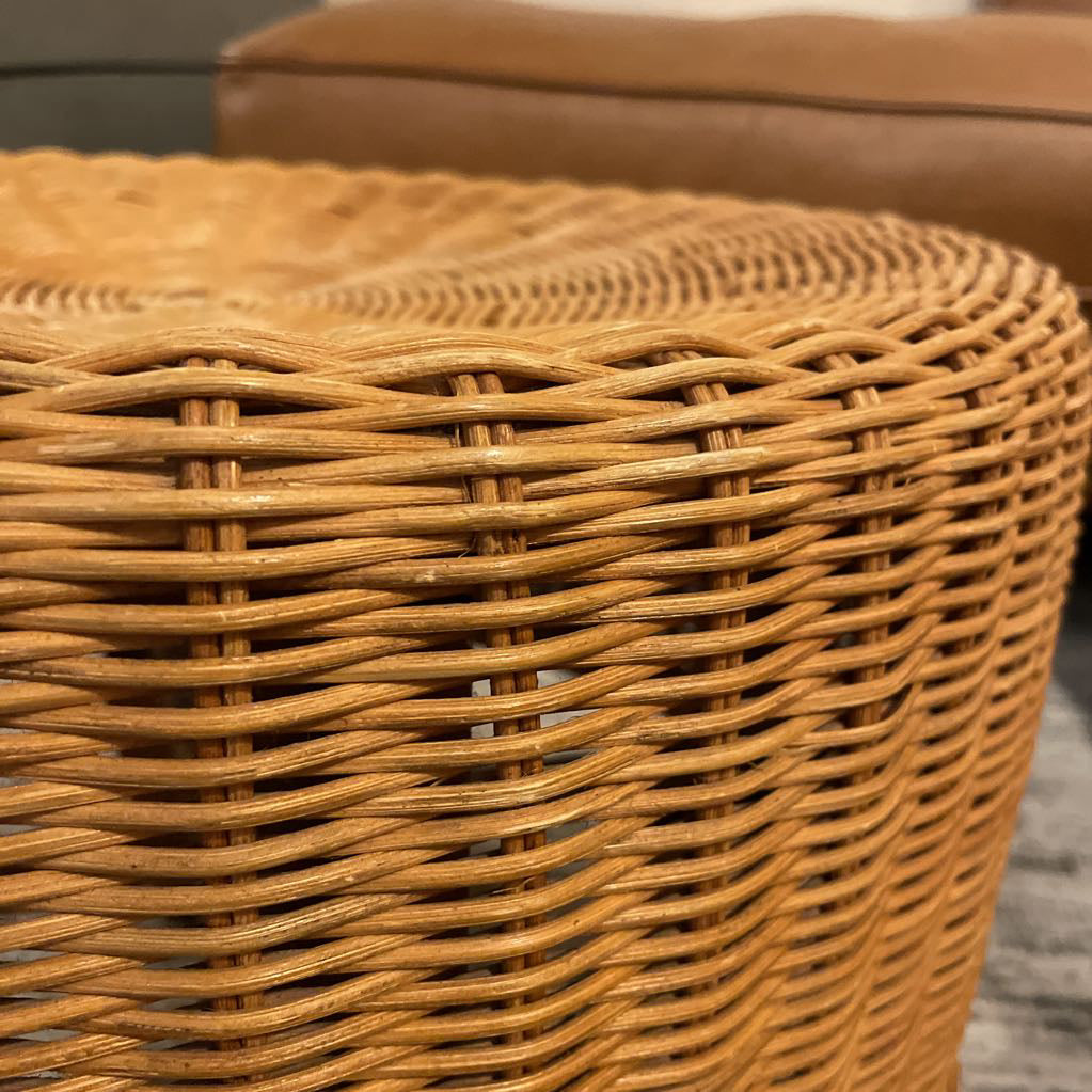 Woven Round Wicker Stool