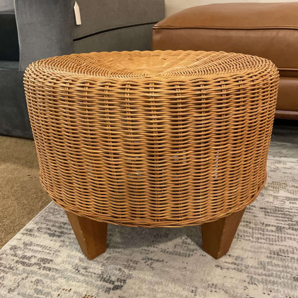 Woven Round Wicker Stool