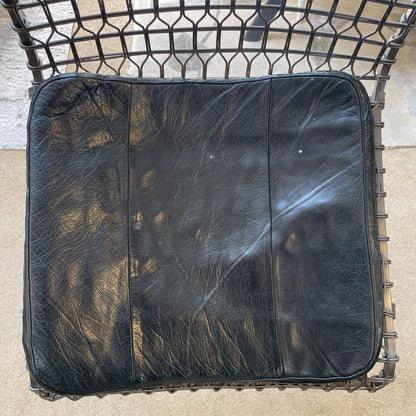 Crate & Barrel Metal Wire Back Counter Stool