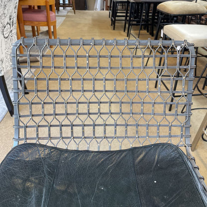 Crate & Barrel Metal Wire Back Counter Stool