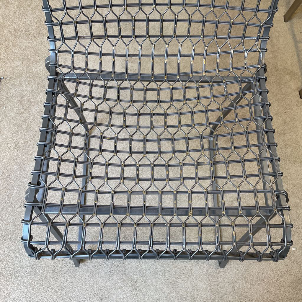 Crate & Barrel Metal Wire Back Counter Stool