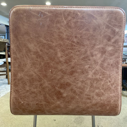 CB2 Metal + Leather Dining Chair