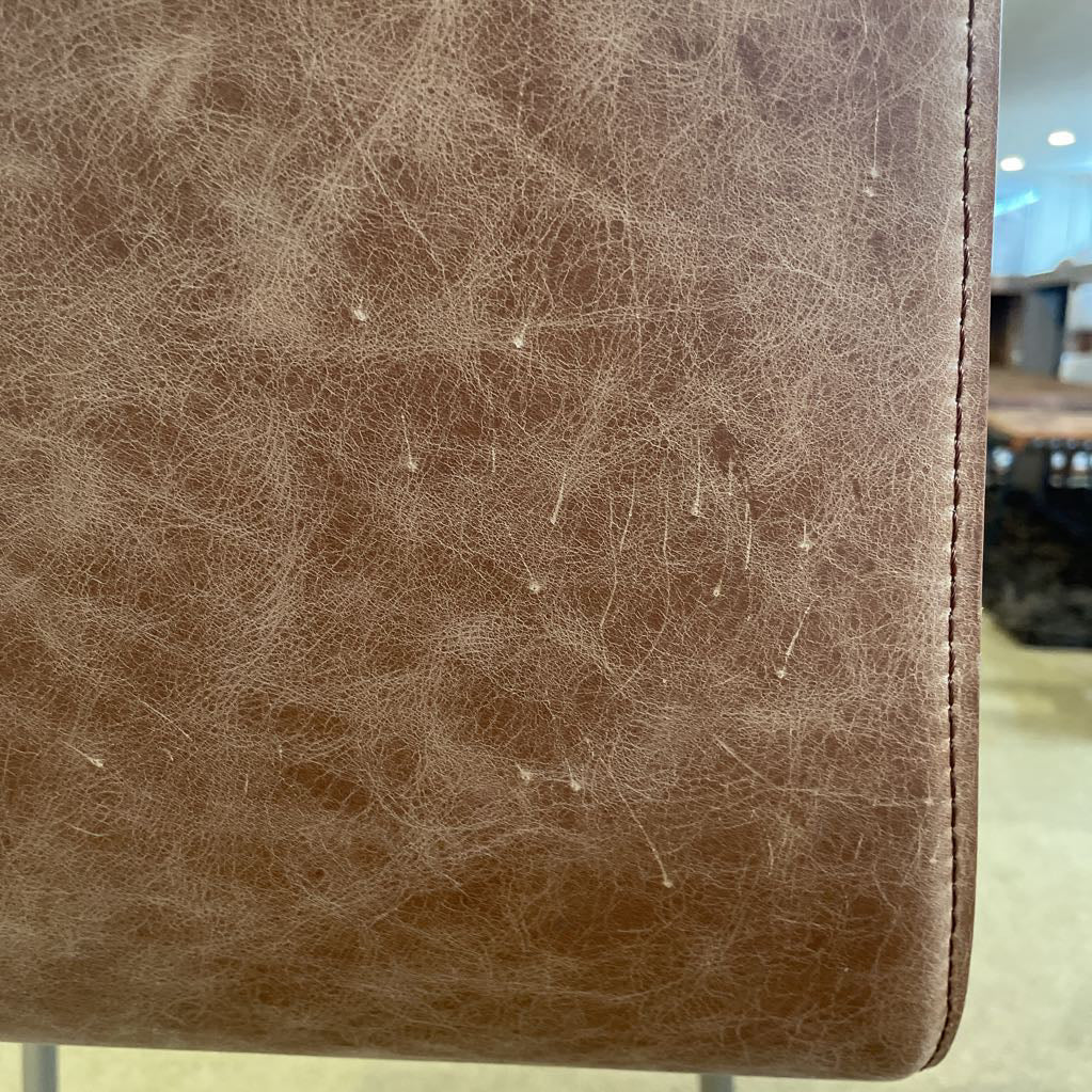 CB2 Metal + Leather Dining Chair