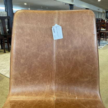 CB2 Metal + Leather Dining Chair