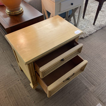 French Provincial Style Two Drawer Nightstand