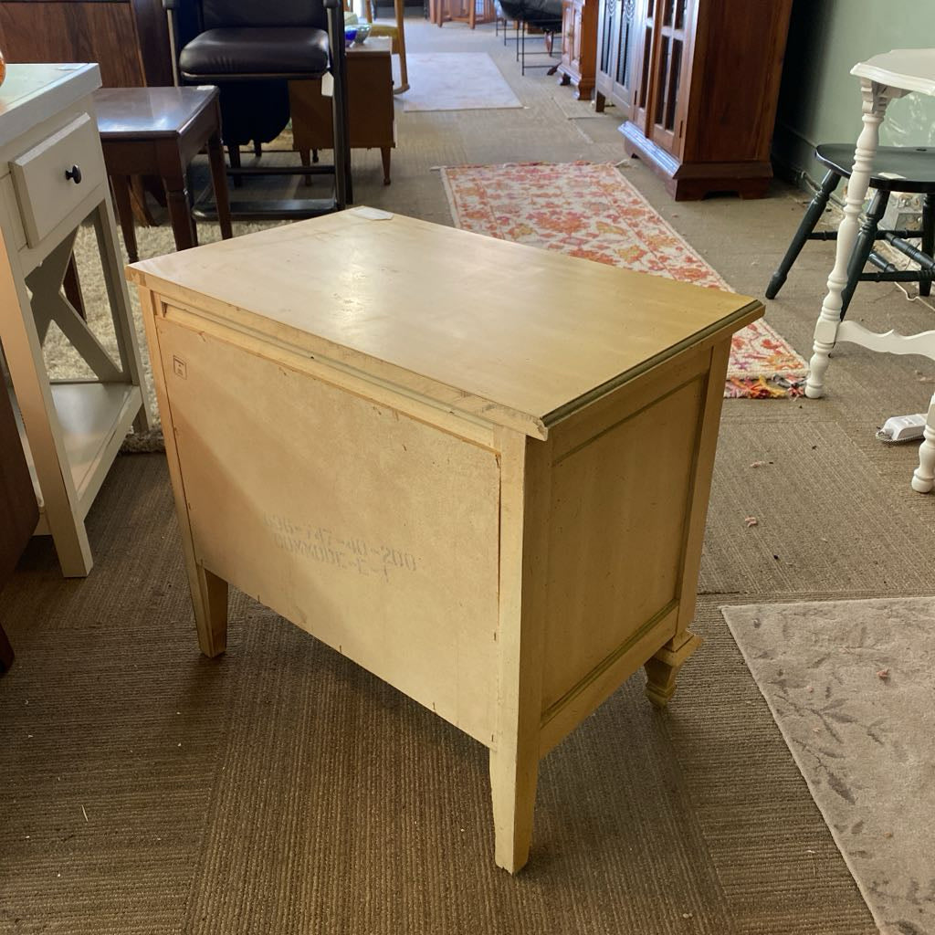 French Provincial Style Two Drawer Nightstand