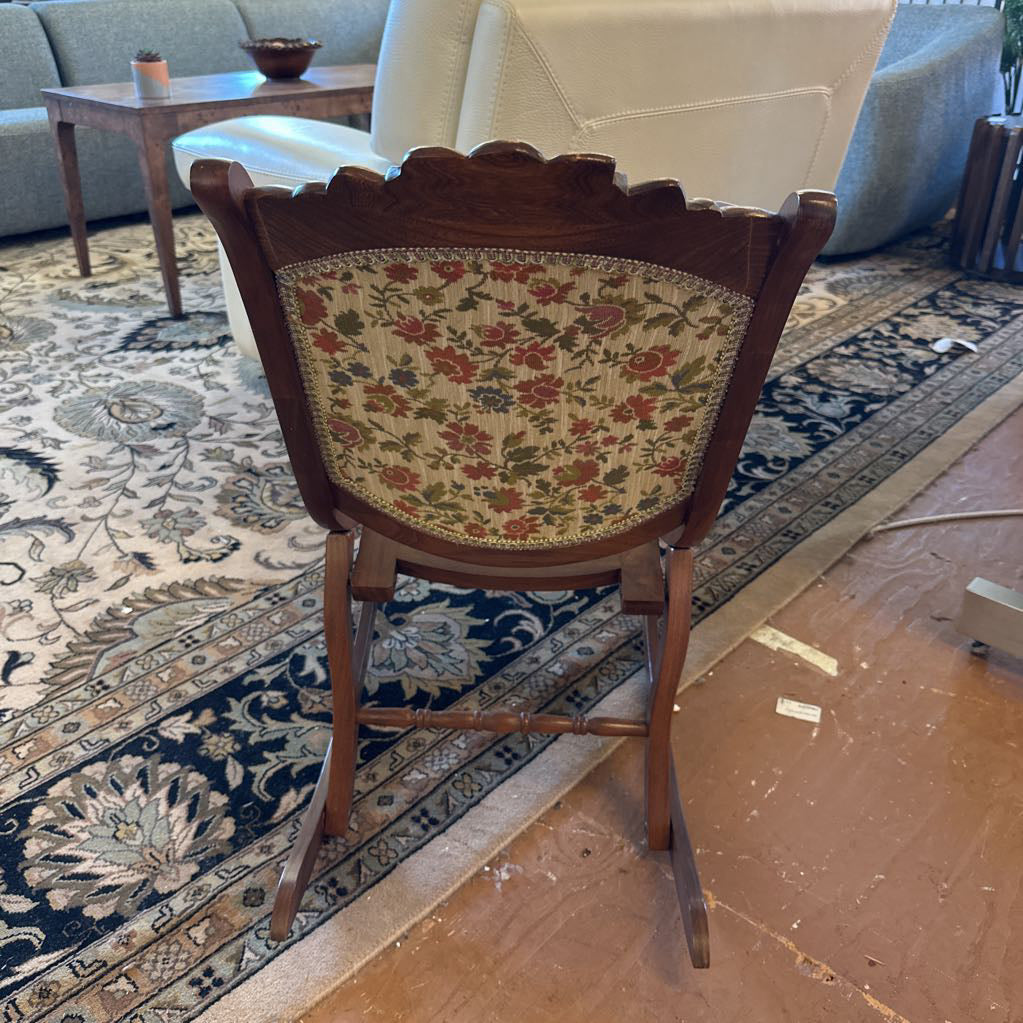 Floral Embroidered Folding Rocker