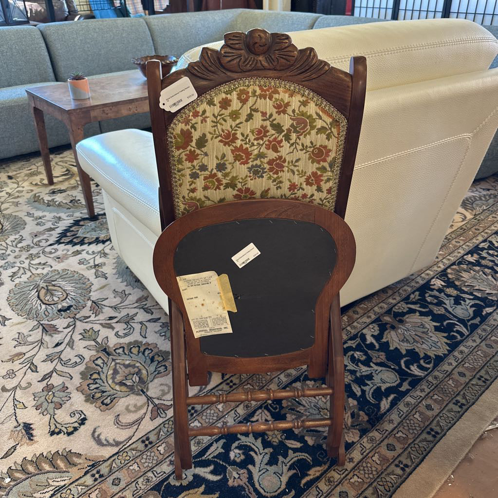 Floral Embroidered Folding Rocker