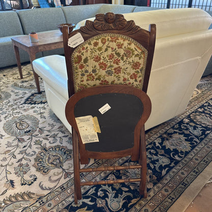 Floral Embroidered Folding Rocker