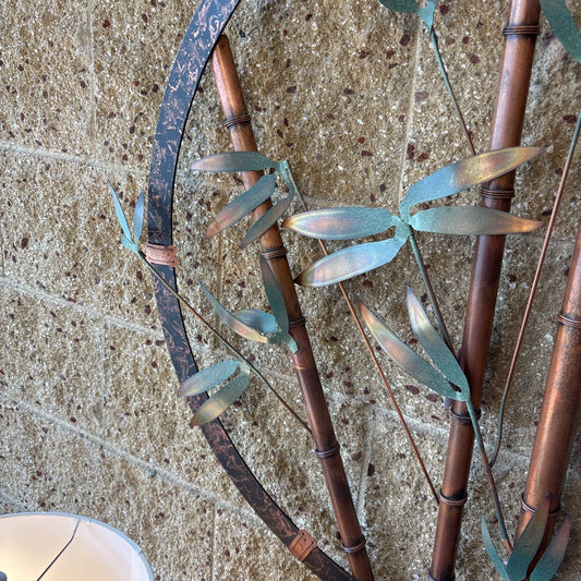 Copper Metal Bamboo Wall Sculpture ART