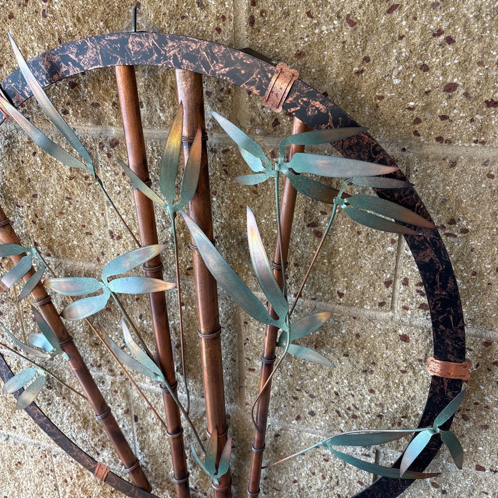 Copper Metal Bamboo Wall Sculpture ART
