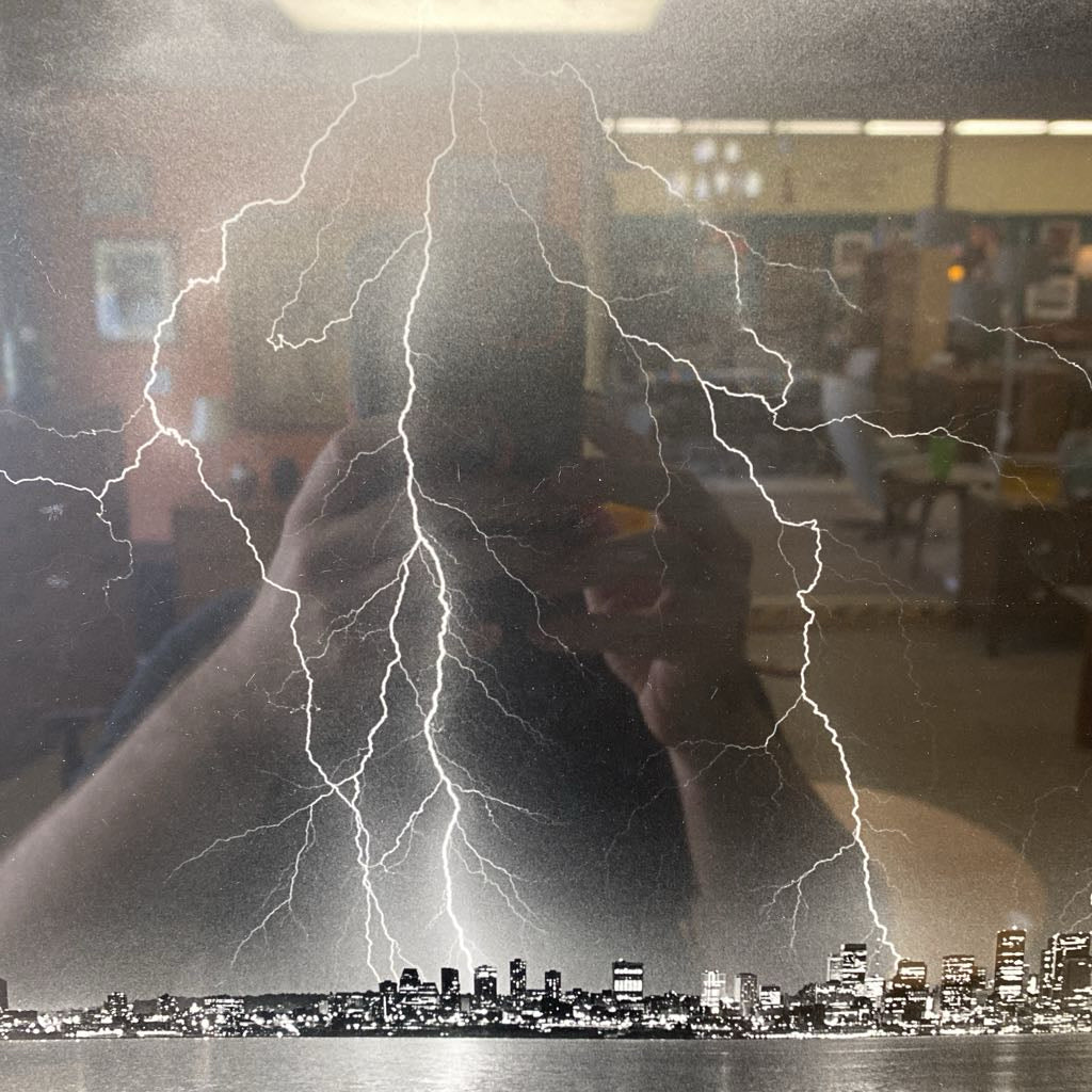 1984 SEATTLE TIMES Seattle Lightning Strike Black & White Pic ART