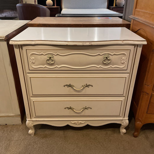 White French Provincial 3 Drawer Chest C HIGHBOYS