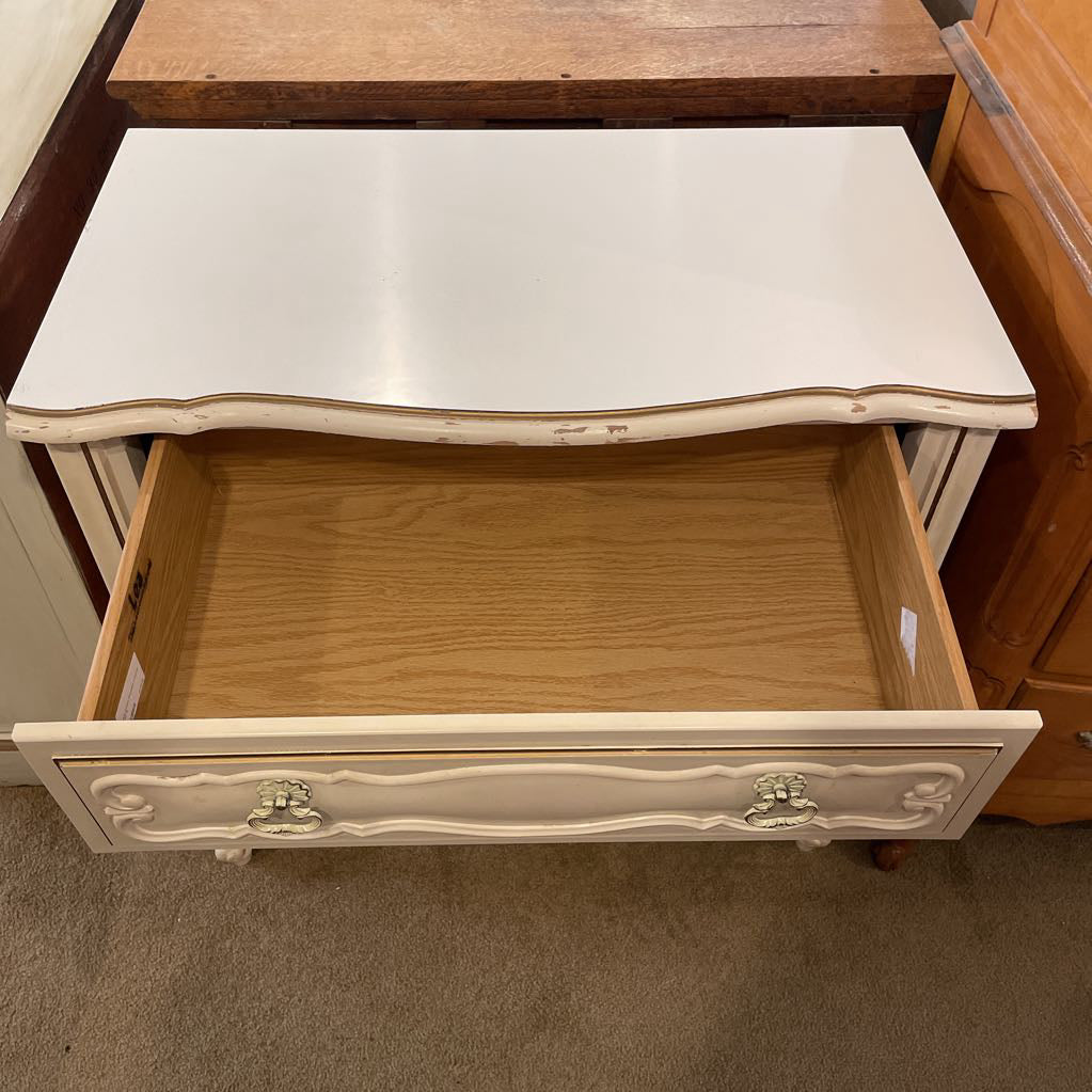 White French Provincial 3 Drawer Chest