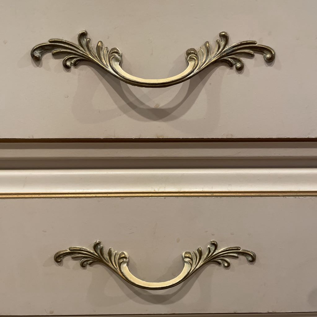 White French Provincial 3 Drawer Chest