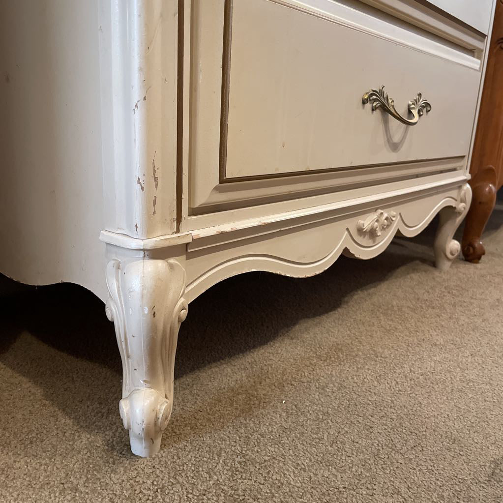 White French Provincial 3 Drawer Chest