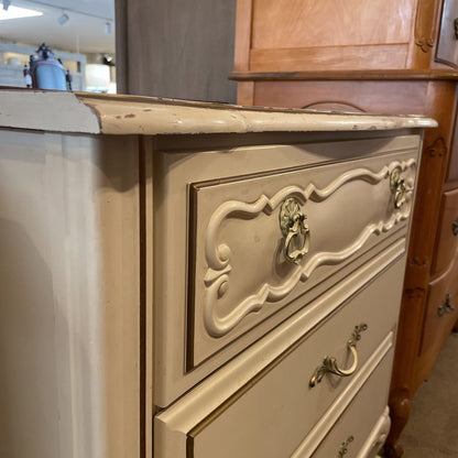 White French Provincial 3 Drawer Chest
