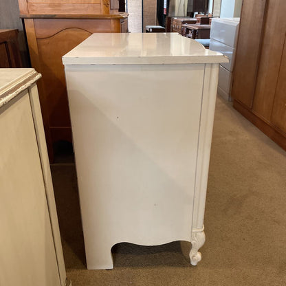 White French Provincial 3 Drawer Chest