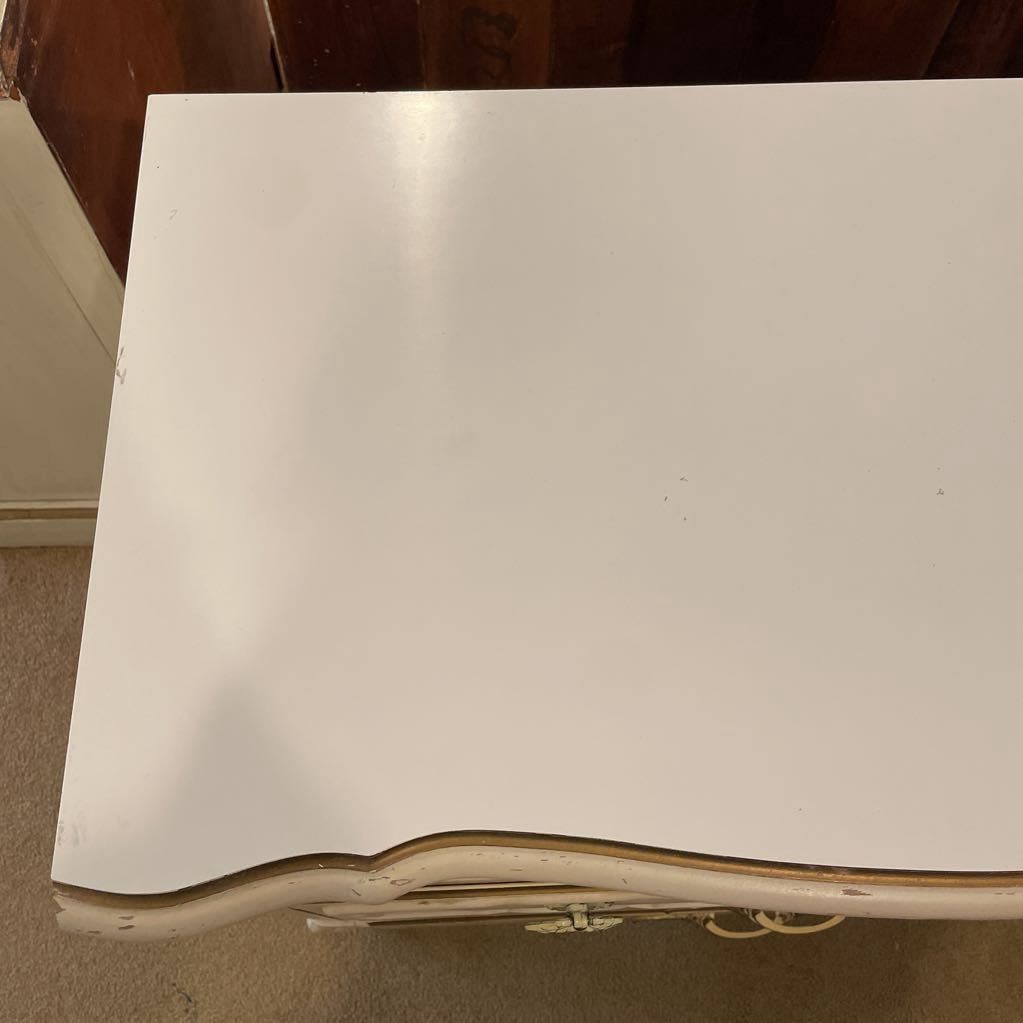 White French Provincial 3 Drawer Chest