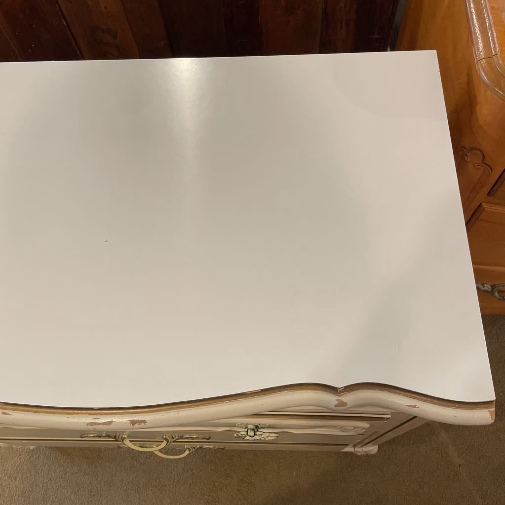 White French Provincial 3 Drawer Chest