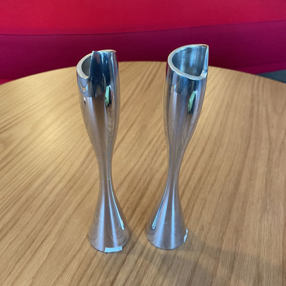 Nambe Scroll Top Candleholder Medium SET of 2