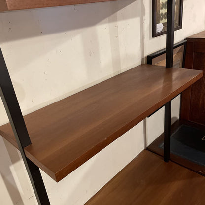 CB2 Wall Mounted Black Metal Frame 3 Tier Open Shelf