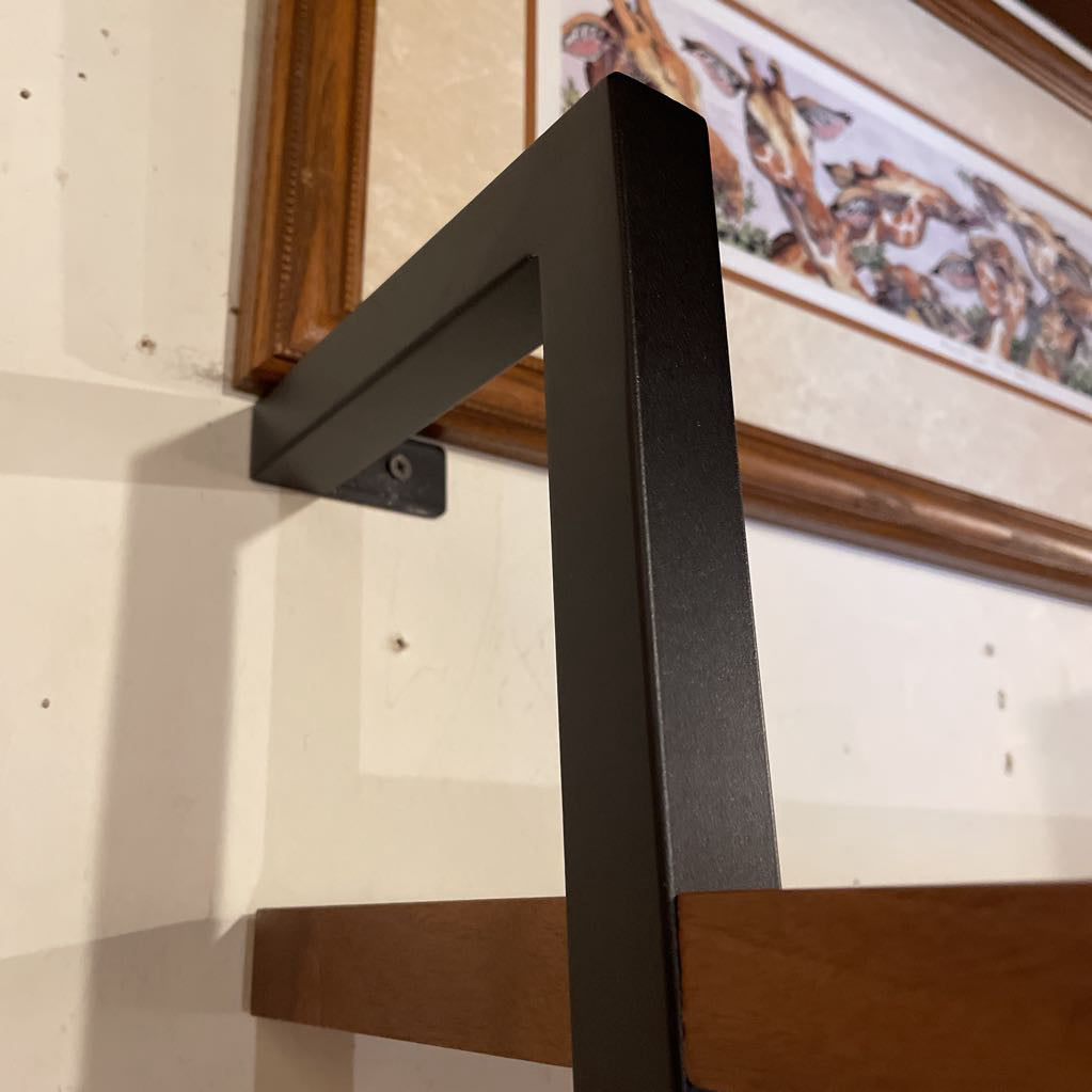 CB2 Wall Mounted Black Metal Frame 3 Tier Open Shelf