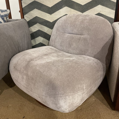 Tan Velvet Bean Chair