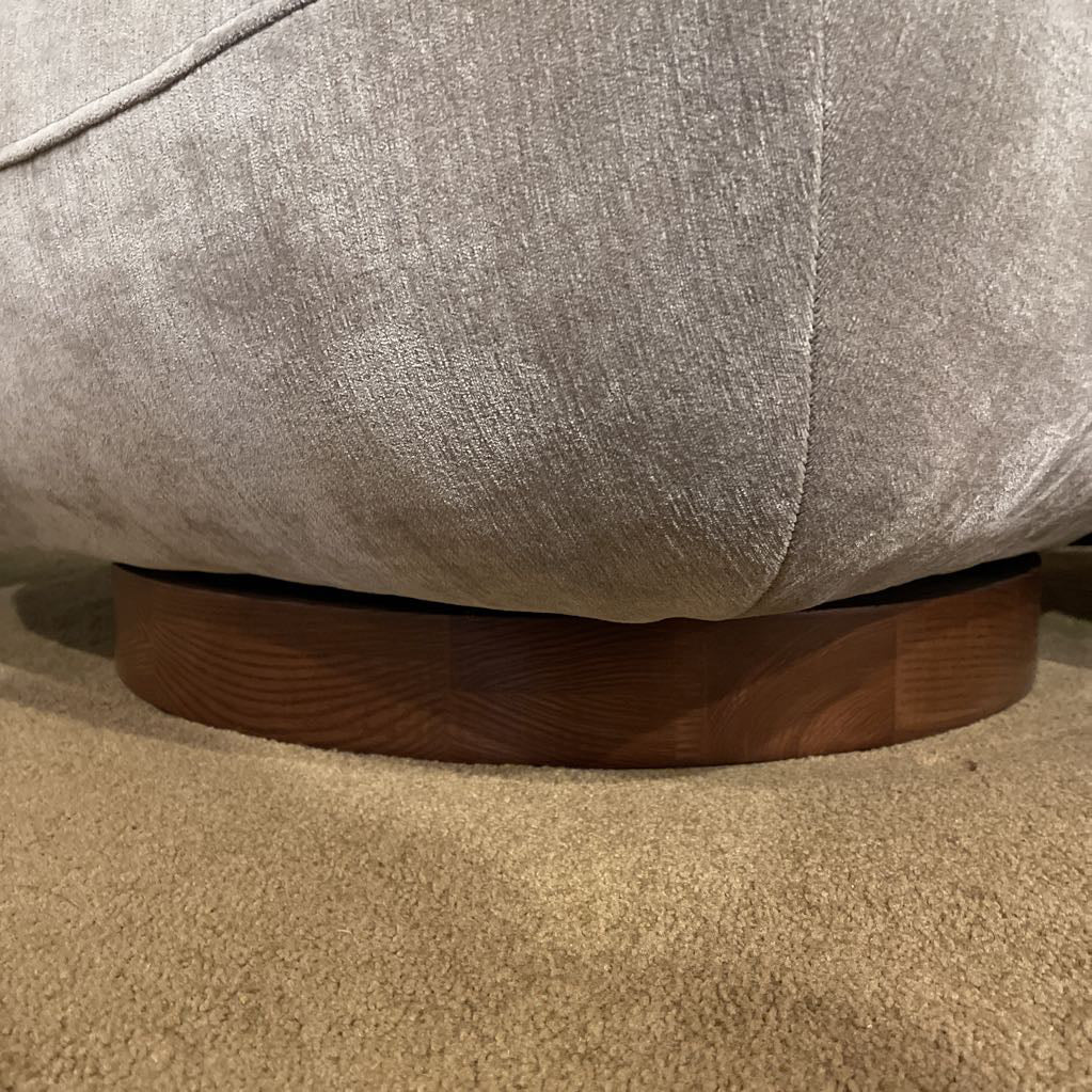 Tan Velvet Bean Chair
